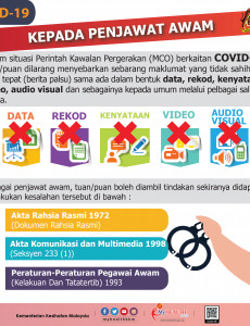 COVID-19 : Kepada Penjawat Awam